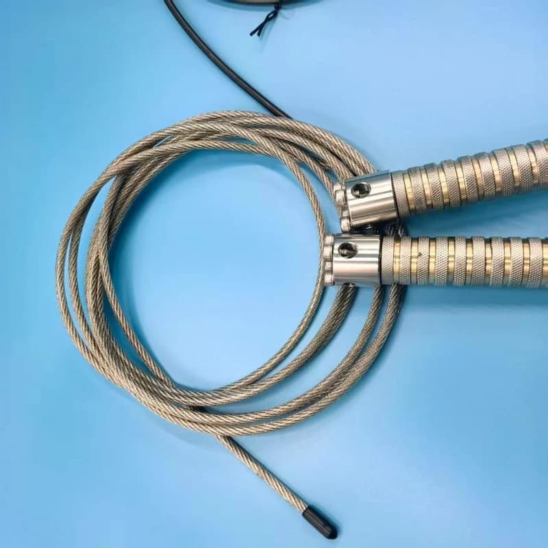Stainless Steel Handle Jump Rope,Portable Fitness Skipping Rope with 4mm & 6mm Rope Diameter,for Workout Exercise Body Shaping