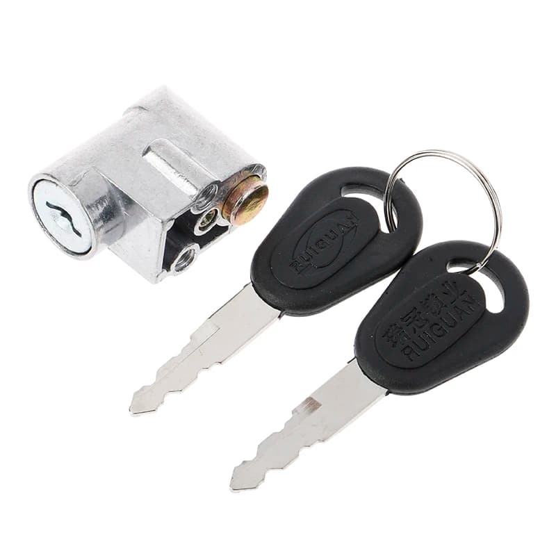 Blocco accensione 1 pezzo Blocco scatola di sicurezza batteria + 2 chiavi per moto Bici elettrica Scooter E-bike