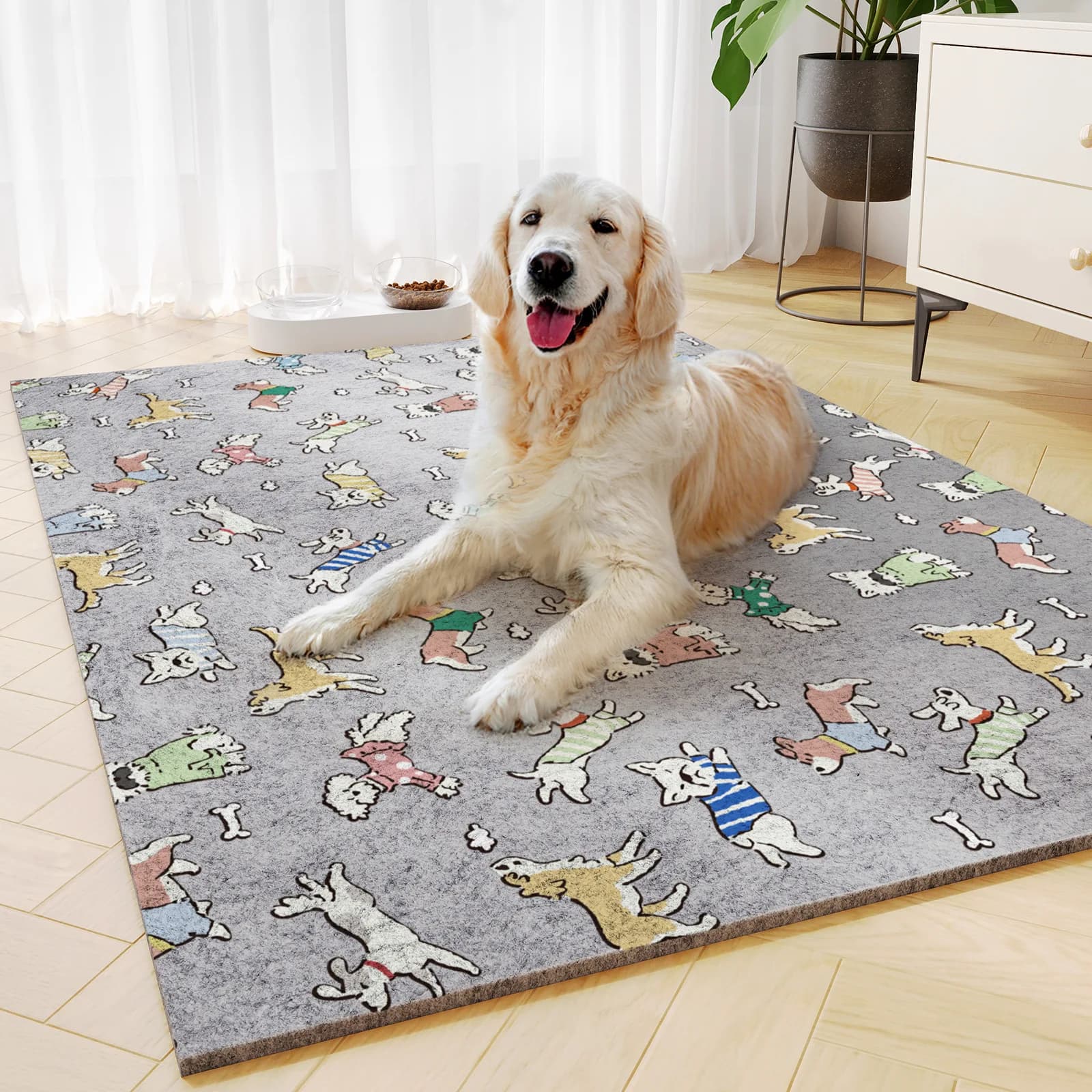 Tappetino termico per animali domestici per cani e gatti - Tappetino durevole per cassa/cerino/letto, tappetino per tutte le stagioni per calore e comfort