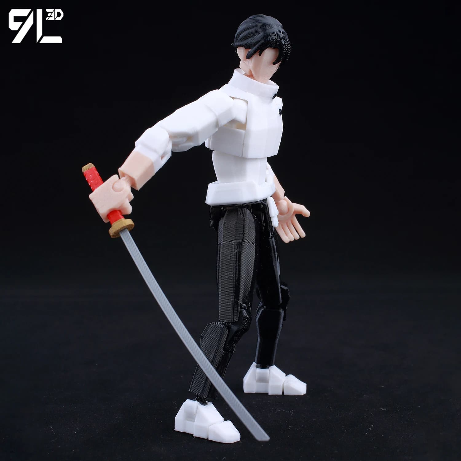 9L3D Lucky13 Jujutsu Kaisen Yuuta Okkotsu Katana Figura 3D, modello samurai anime posizionabile multi-snodato da collezione
