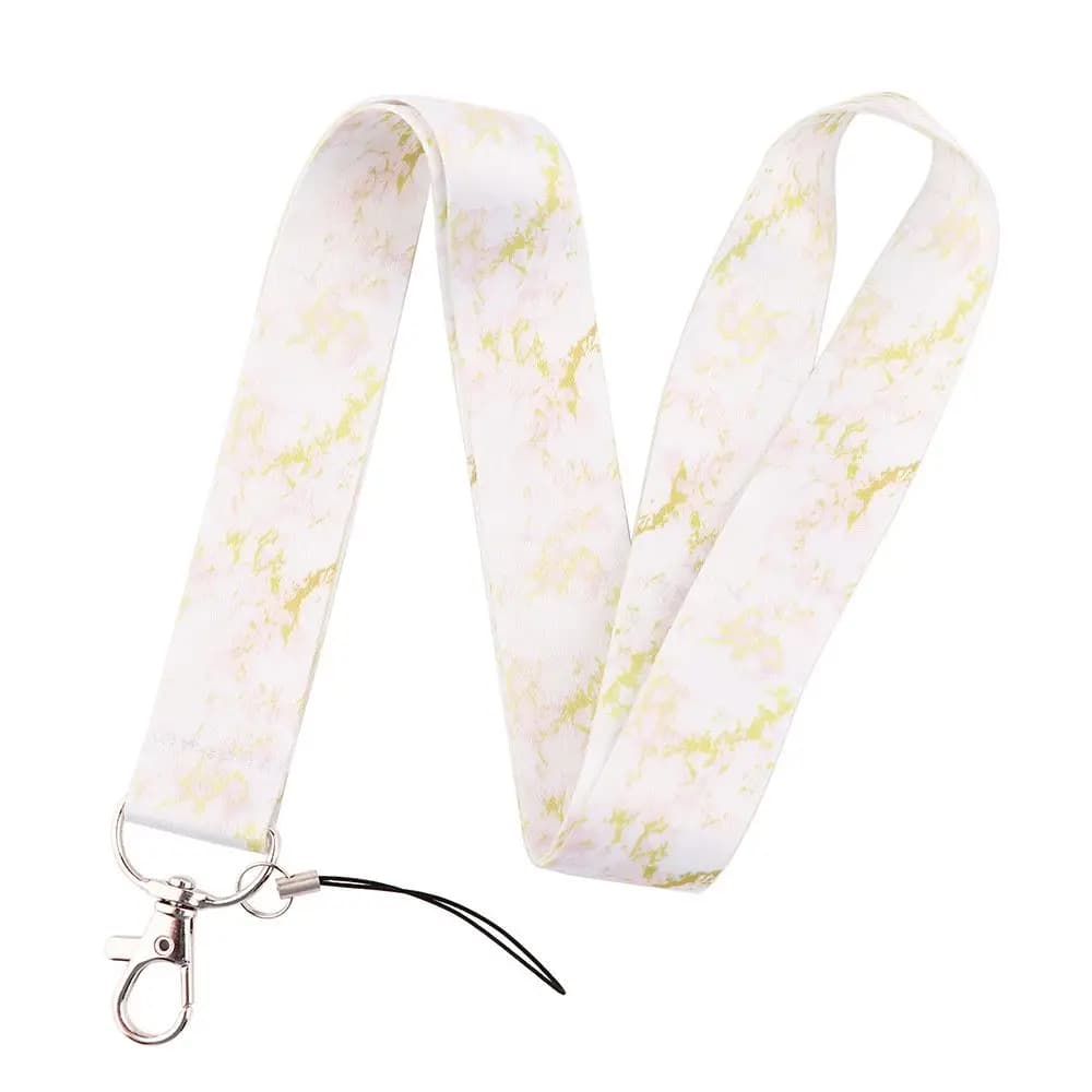 Hang Rope Key Ring Holder ID Badge Holder Mobile Phone Strap Phone Lanyard Phone Hang Rope Neck Straps Marble Printing Lanyard
