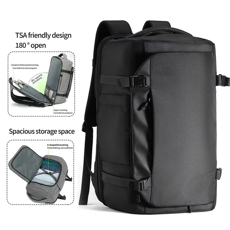 Borsa da Viaggio per Uomo e Donna, Zaino da Cabina 40x30x20, Borsa da Cabina Ryanair, Bagaglio da Viaggio Antifurto