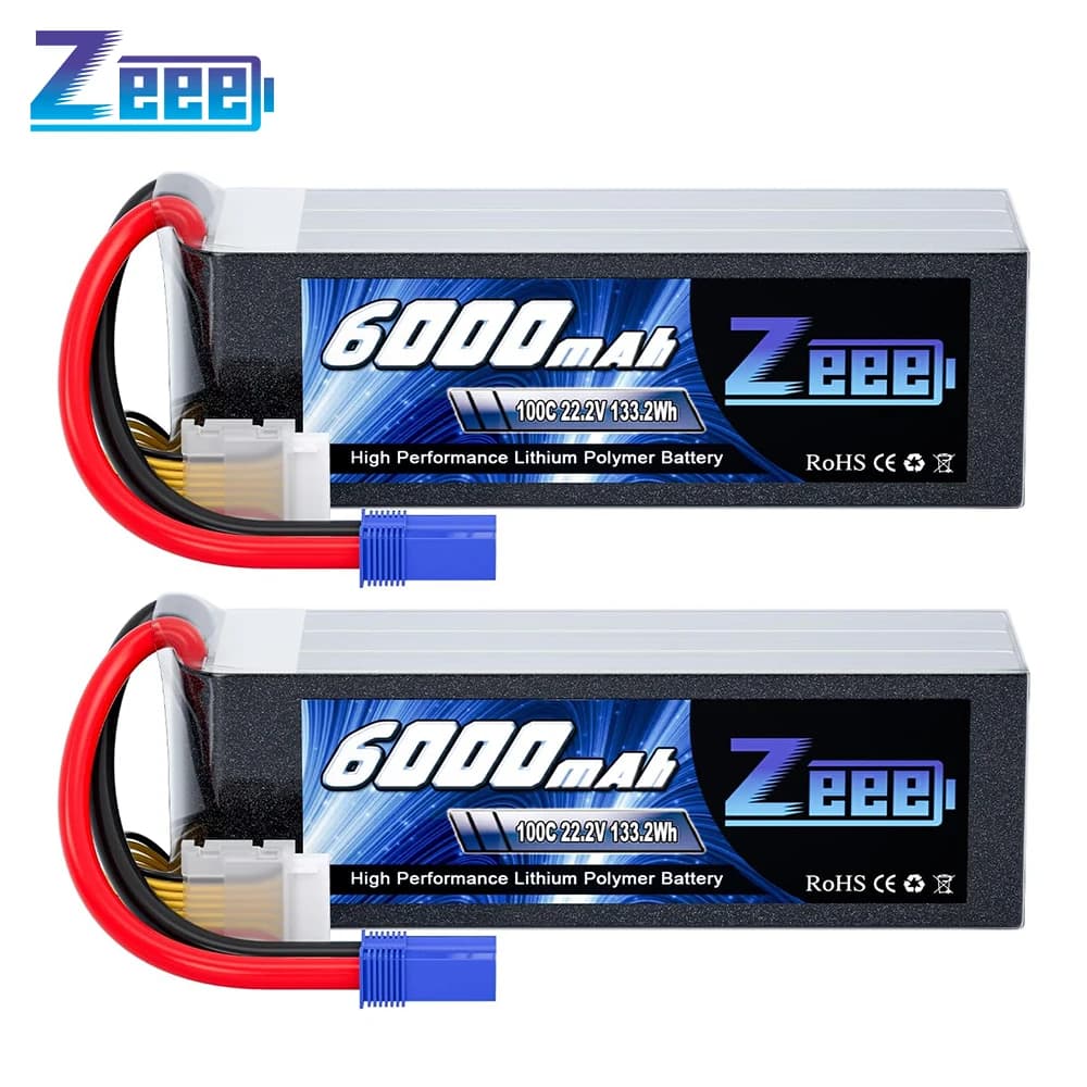 1/2 pz Zeee 6S 6000mAh FPV Drone batteria 22.2V 100C Lipo batteria con spina EC5 per RC auto Buggy elicottero robot RC parti del modello