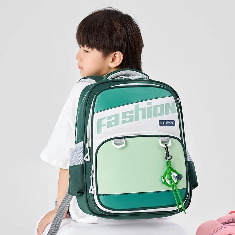 Zaino con protezione per la schiena progettato scientificamente, zaino scolastico resistente per studenti delle scuole elementari, zaino per bambini con supporto ergonomico