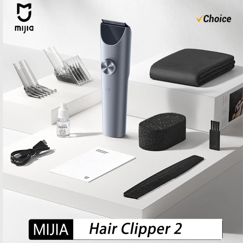 Original MIJIA Hair Clipper 2 Hair Trimmer Professional Beard Cut Machine IPX7 Waterproof Wireless Haircut Machine CN
