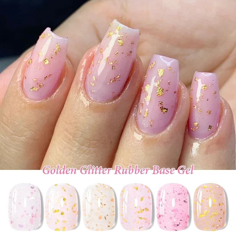 MTSSII 6/8 pezzi base in gomma gel smalto set rosa nudo cristallo naturale colore Soak off UV LED gel nail art vernice manicure