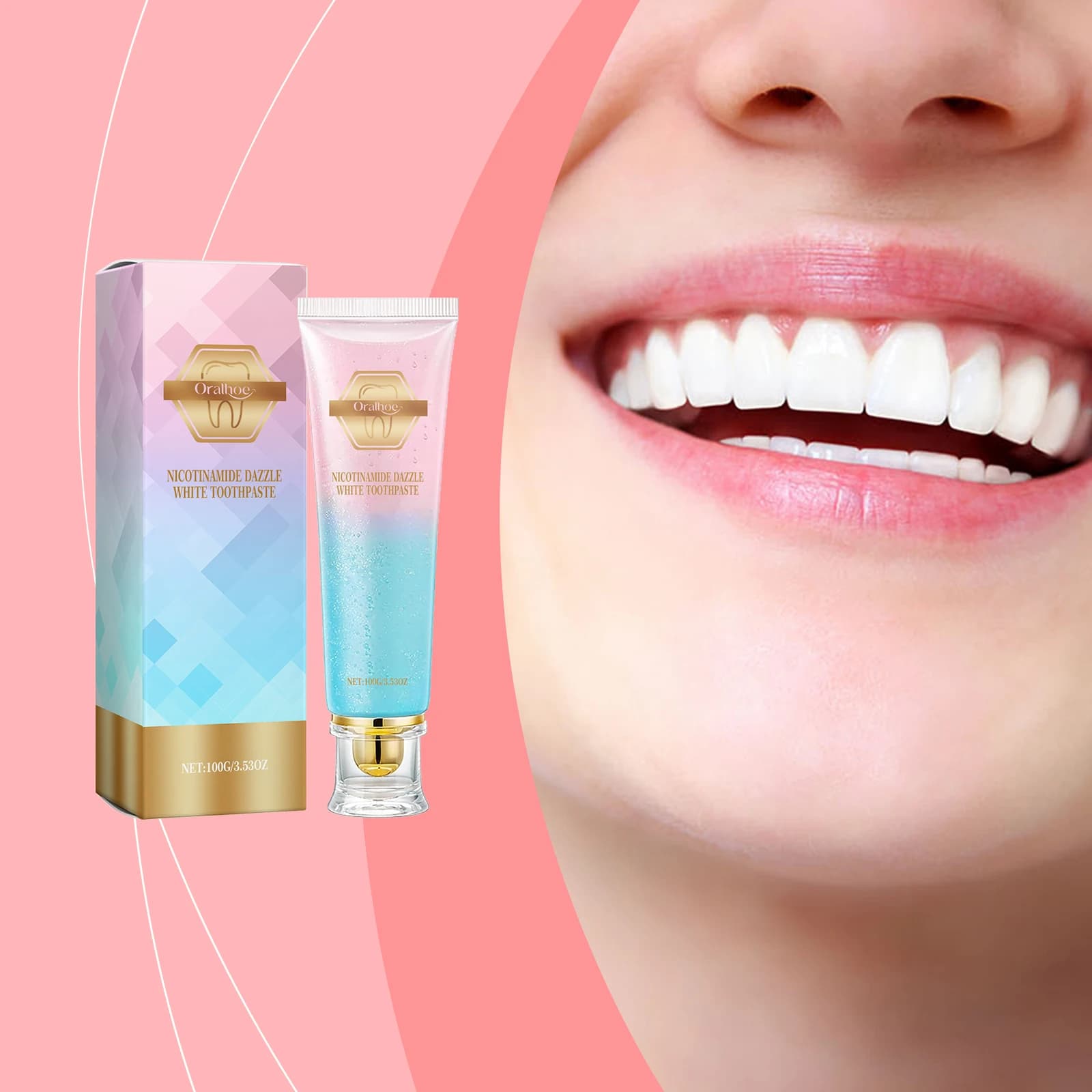 Niacinamide Teeth Brightening Toothpaste Cleaning Mouth Soothe Gum Sensitivity Fresh Breath Mint Toothpaste Tooth Stain Removal