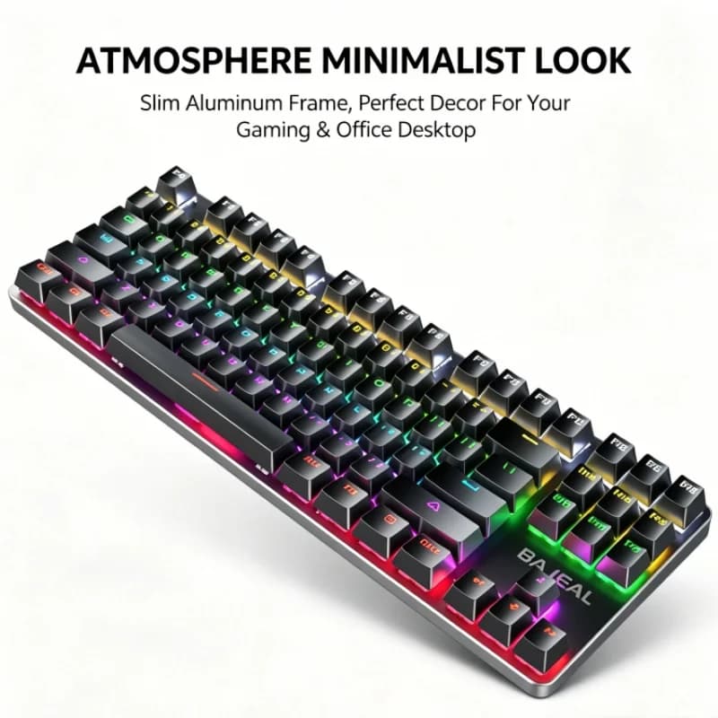 K200 Gaming Mechanical Keyboard Mouse Set with Built-in Speaker And Headset - Glow-in-the-Dark Competitive Gaming Kit