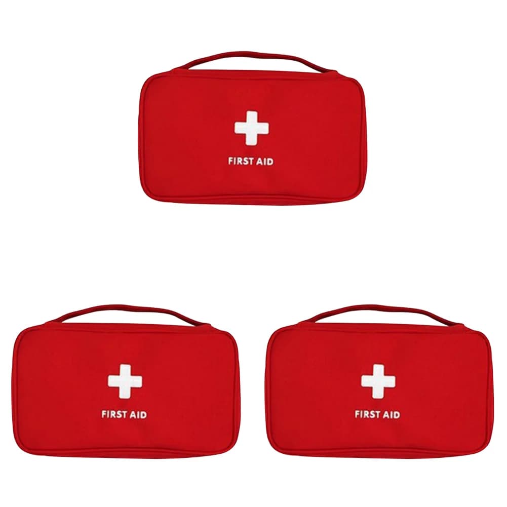 Kit di Pronto Soccorso Portatile per Emergenze, Viaggi e Sopravvivenza all'Aperto (Rosso)