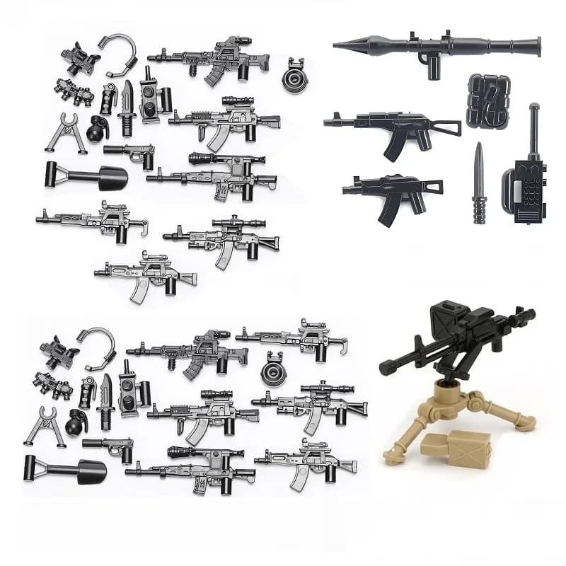 Armi Militari, Miniature di Forze Speciali SWAT, Parti e Accessori MOC, Mattoncini da Costruzione, Blocchi Militari, Giocattoli dell'Esercito