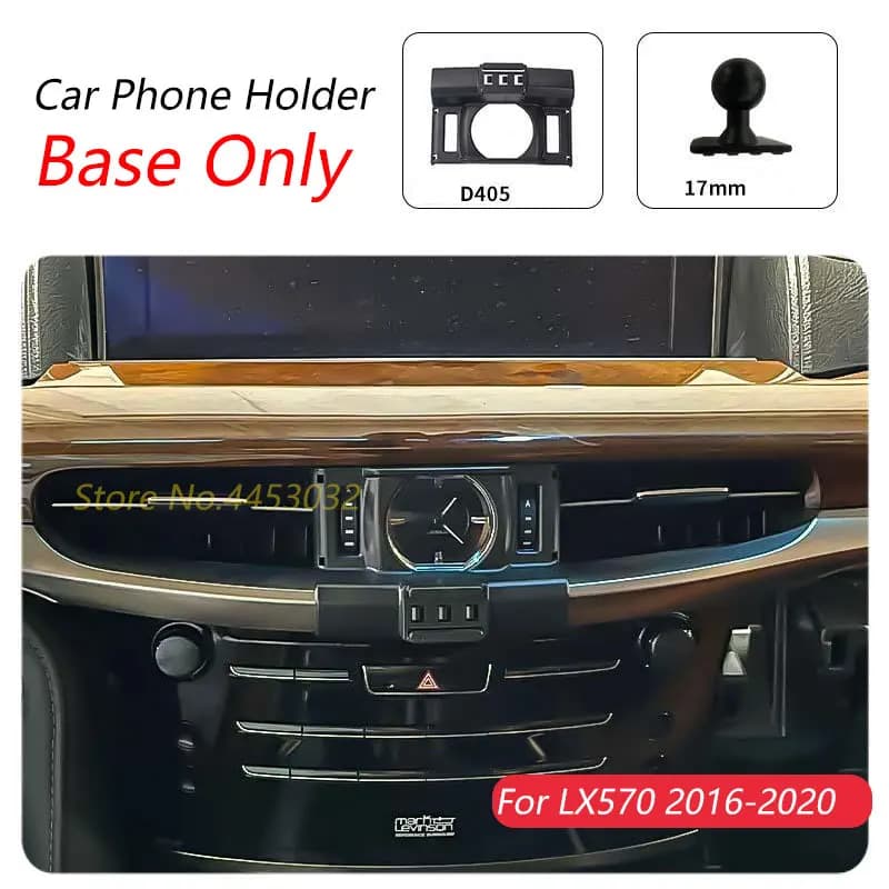 Per Lexus LX570 2016-2020 supporto per telefono da auto Base staffa fissa speciale 17mm non bloccante presa d'aria accessori interni