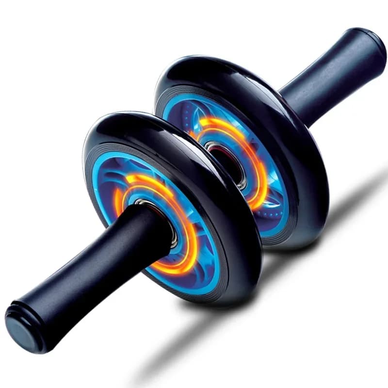 Premium ABS cuscinetto in metallo doppie ruote montagne russe pancia esercizio forza allenamento palestra Fitness