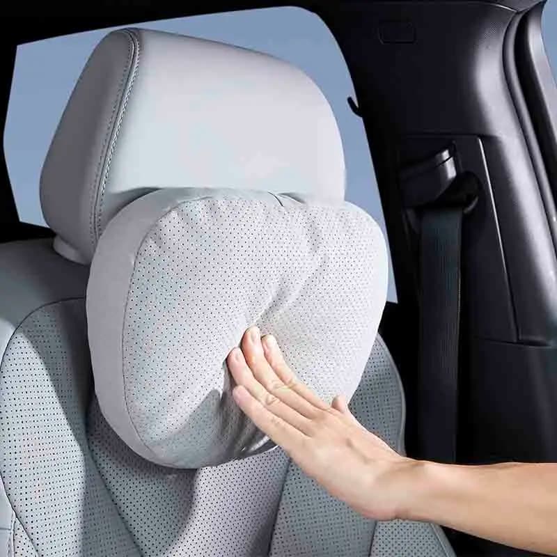 Cuscino Poggiatesta e Lombare in Pelle Scamosciata per Auto BYD Sealion 06 EV/DMI 2025 2026, Accessori Auto