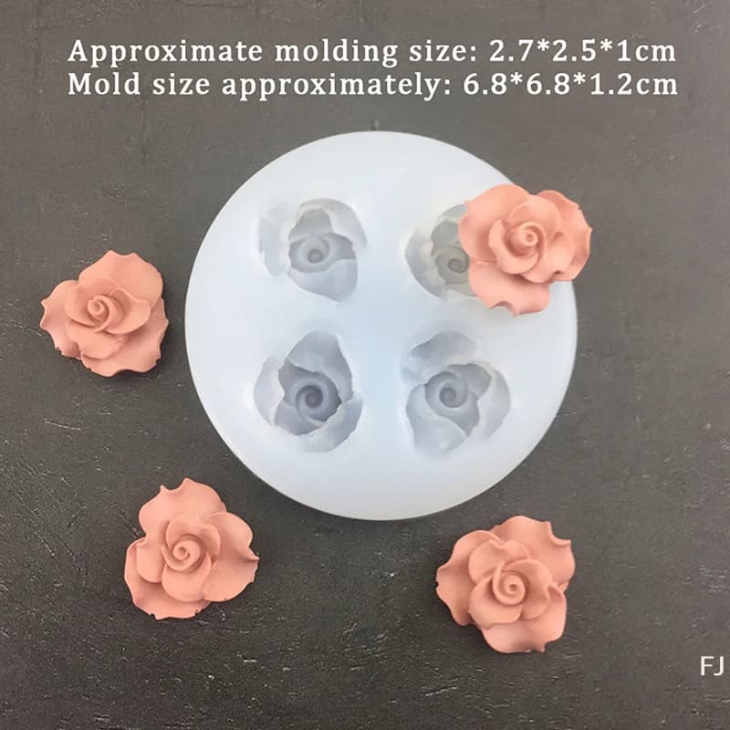 Stampo in Silicone 3D a Forma di Rosa Arrotolata per Fondente, Cioccolato, Candele, Sapone, Decorazione Torte, Accessori da Cucina per Pasticceria