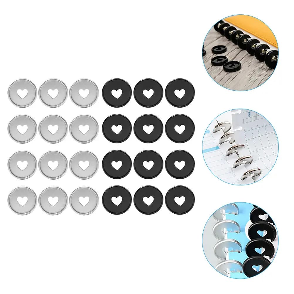 24 Dischi Espansivi per Rilegatura a Disco, Dischi Premium in ABS per Rilegatura a Fogli Mobili, Clip per Quaderni, Strumenti per Rilegatura Planner, Forniture per Ufficio