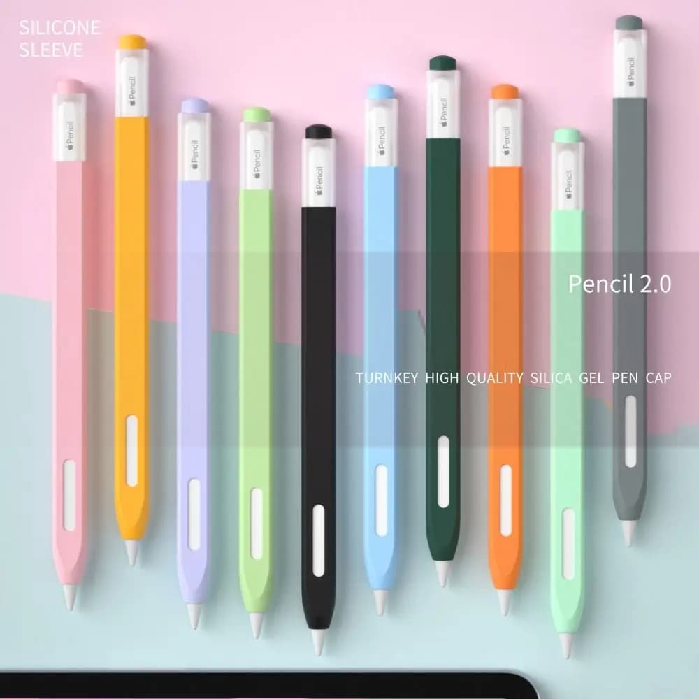 Astuccio per tablet in silicone liquido di seconda generazione, non influisce la ricarica, copri penna touch screen, antiscivolo, antiurto per Apple Pencil 2/Pro