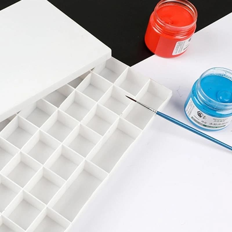 W89C Artist Oil Paint Saver Palette Box Painting Storage Tray for Watercolor Acrylic