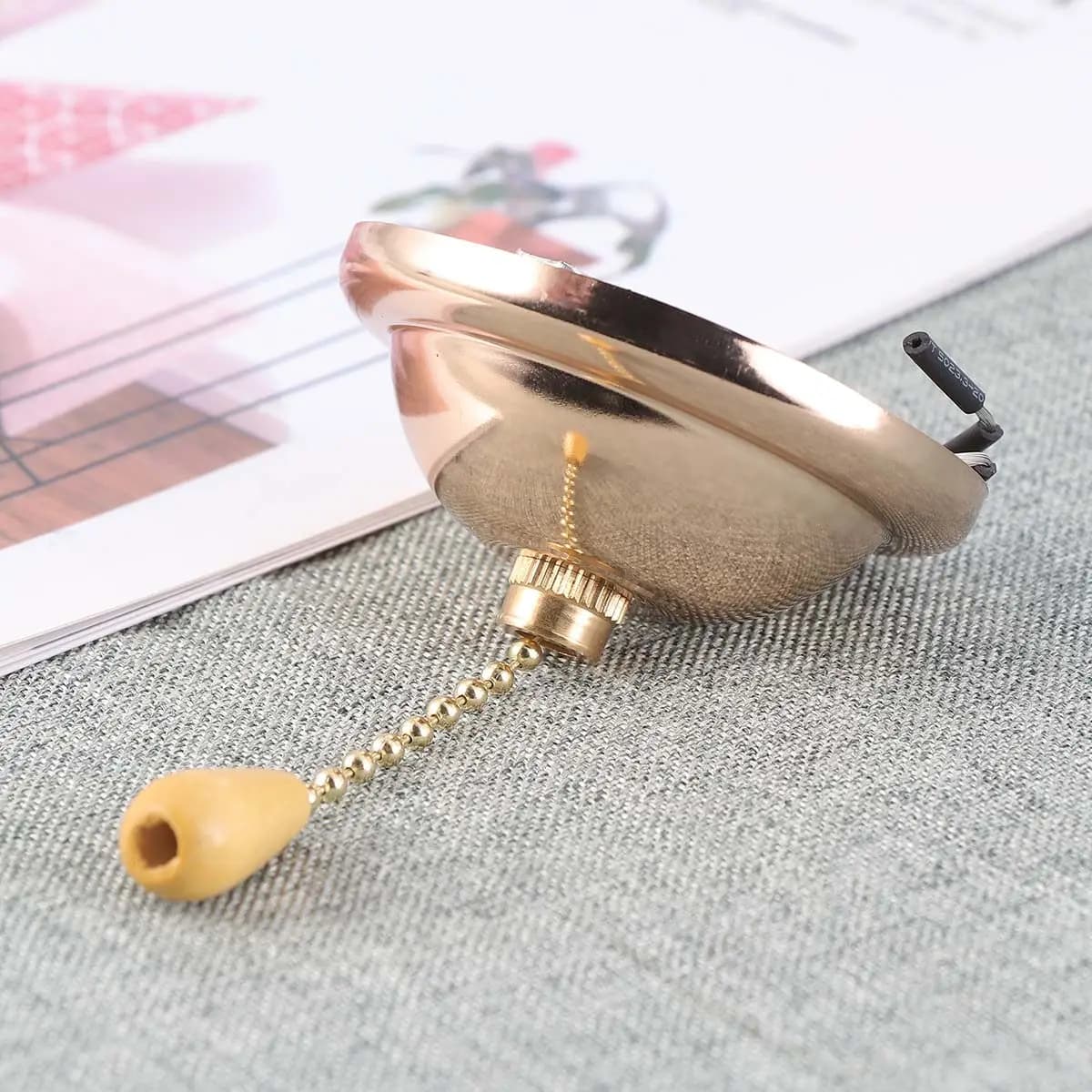 Wire Pulling Switch Ceiling Fan Pull Chain Set Vintage Style Lamp Ceiling Light Indoor Light Rope Fan Pull Extender Rust