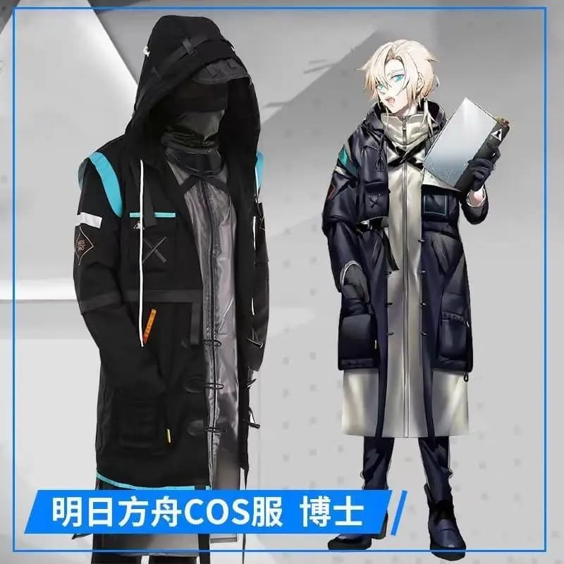 Gioco Arknights Dottore Costume Cosplay Rhodes Island Dottore Uniforme quotidiana Giacca Cappotto Maschera Guanti Set Halloween Anime Outfit