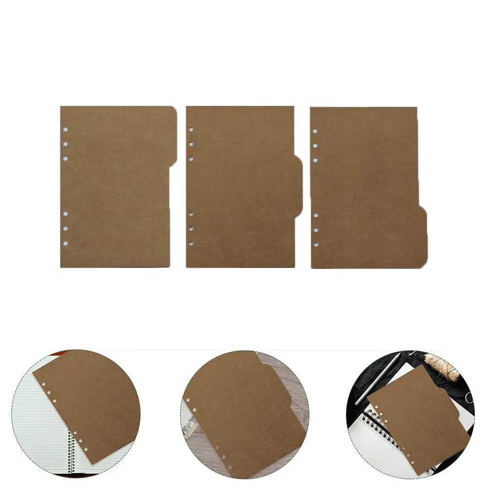 18 divisori per raccoglitori A5 in carta kraft, segnapagina per quaderni, agende, documenti, divisori colorati con linguette per riferimento rapido