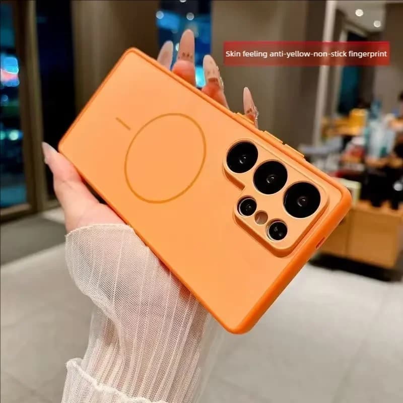 Two-in-One Skin-Friendly Anti-Glare Fine Circle Magnetic Adhesive is suitable for Samsung S26 Ultra phone case 3D003