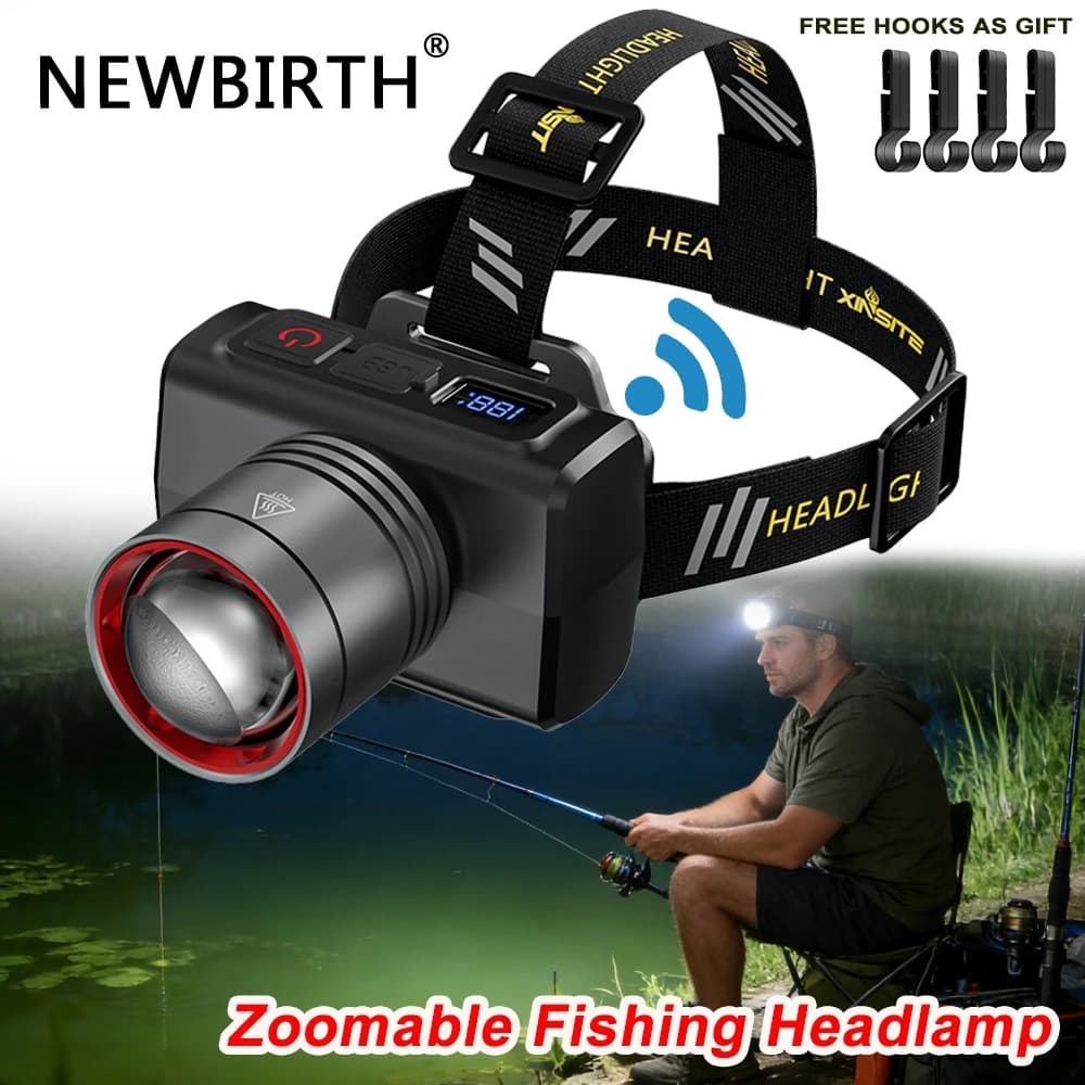 Rechargeable Front Lamp Super Bright Front Lamp Motion Sensor LED Front Torch Waterproof Outdoor Camping Flashing