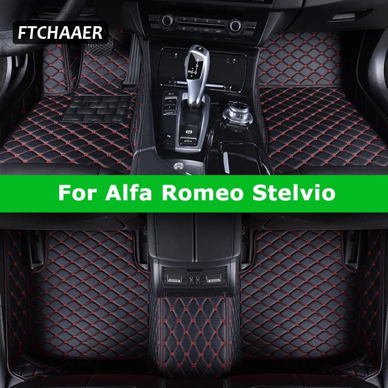 Tappetini per auto personalizzati FTCHAAER per Alfa Romeo Stelvio Auto Tappeti Piede Coche Accessorie