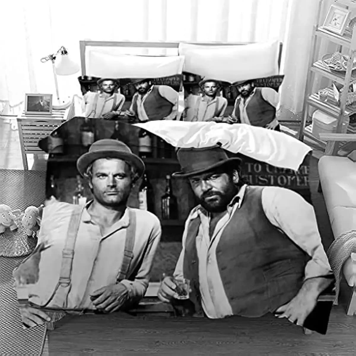 Customisable Bud Spencer Terence Hill Bedding Set,3D Printed film star Duvet Covers Pillowcases Comforter Bedding Set Bedclothes