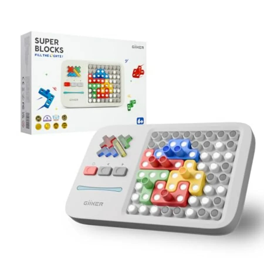 GiiKER Super Blocks Gioco Puzzle STEM con Abbinamento di Forme, Oltre 1000 Sfide, Rompicapo per Adolescenti, Gioco da Viaggio, Regalo di Compleanno