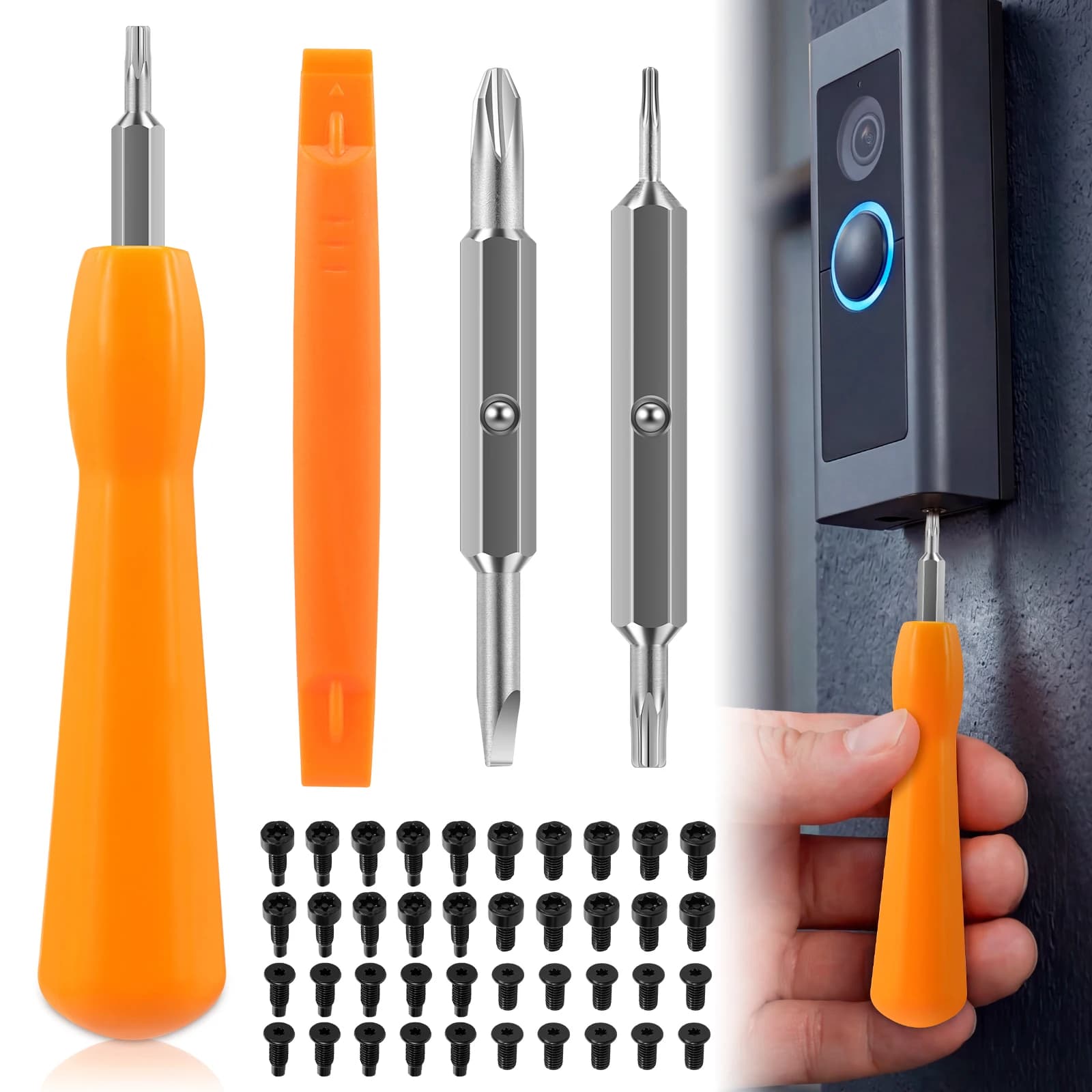 Kit Cacciavite Universale per Videocitofono, Strumento a Doppia Punta per Sostituzione Videocitofono, Reset Password WiFi