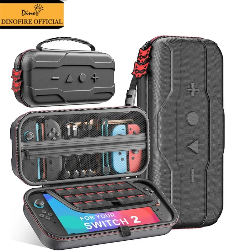 Custodia Protettiva da Viaggio Dinofire per Console Nintendo Switch 2, Borsa Rigida in EVA per Accessori Switch 2