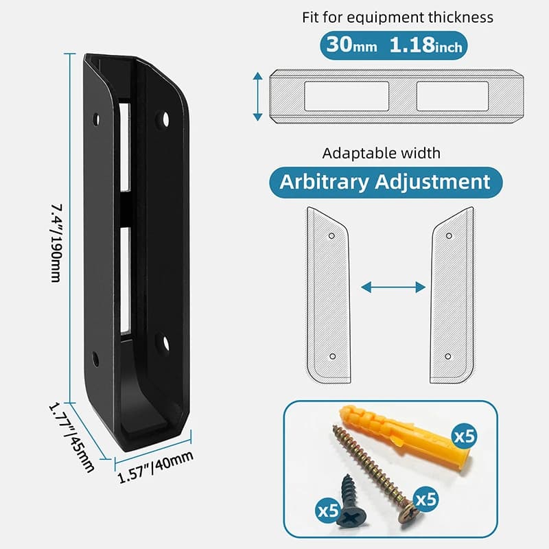 1Pc Wall & Under Desk Laptop Mount Holder Creative Easy To Install Enhanced Stability With Protection Pads Bracket Support Stand