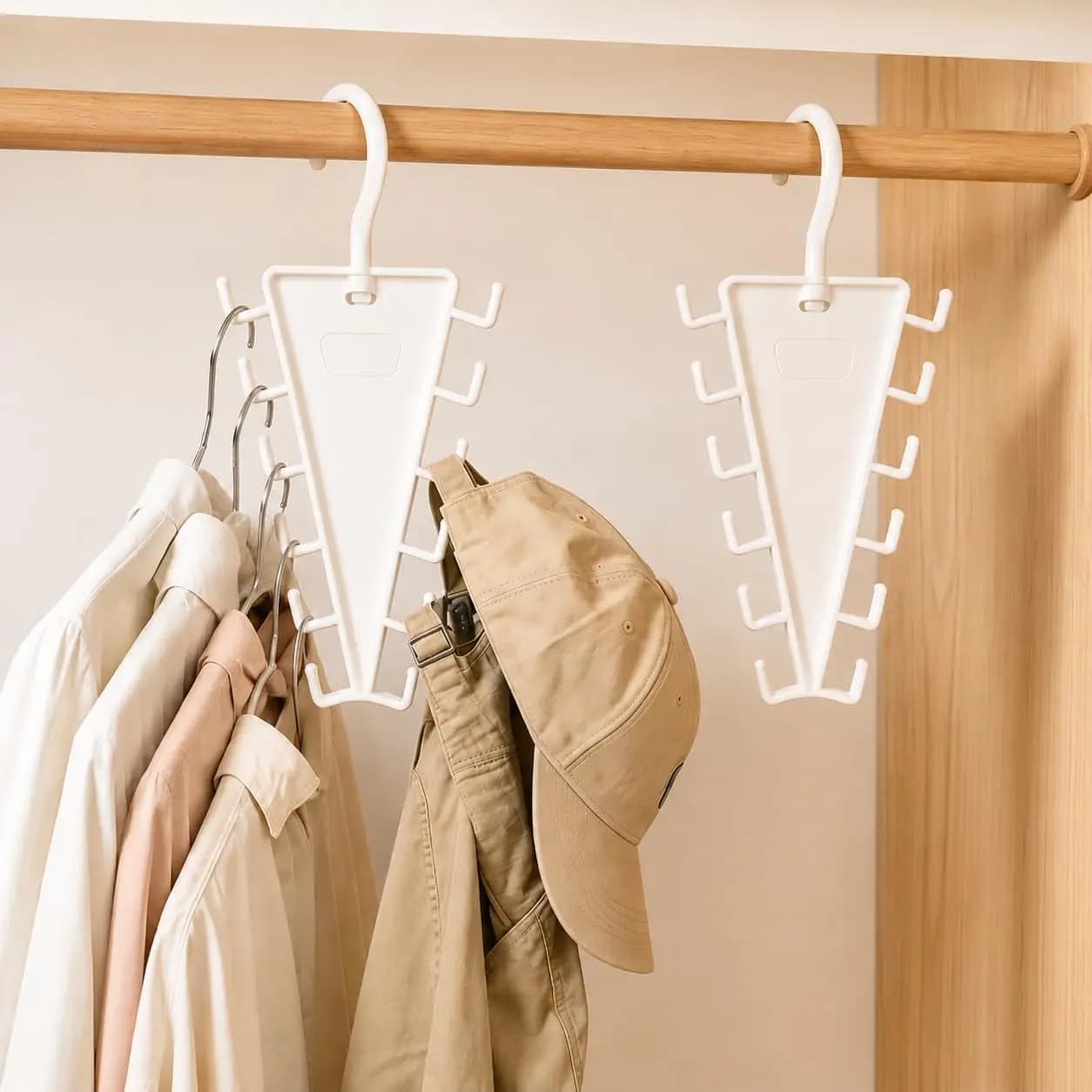 3/6Pcs V-Shape Multi Hook Closet Hanger Organizer 12 Hooks Space Saving Wardrobe Clothes Hanger for Storage Efficiency