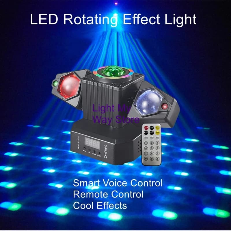 Luce LED a Testa Mobile con Rotazione Infinita per KTV, Discoteca, Bar, Luce Laser Magica per DJ