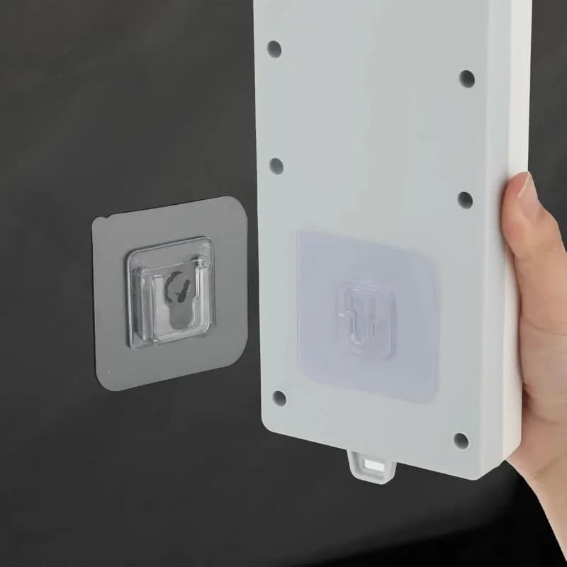 Ganci Adesivi Trasparenti a Doppia Faccia Ultra Resistenti - Design a Ventosa per Organizzazione Cucina e Bagno, Organizzatori per Prese Elettriche