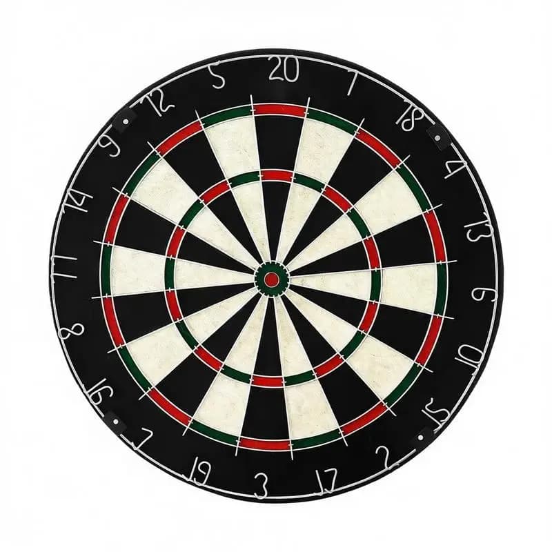 Dartboard with 6 Darts & Scoring Kit, Self-Healing Sisal Fibers Dartboard with Staple-Free Bullseye & Rotating Number Ring, 17.7" Professional Steel Tip Dart Board Set for Home Party Game Rooms