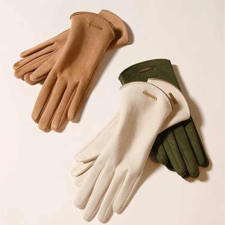 Fashion Lady Glove Winter Vintage Fingertip flip touch screen guanti tattici tenere al caldo guanti da moto antivento