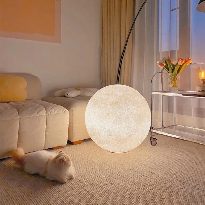 Morden Nordic Soggiorno Lampada da terra Luna Lampada da scrivania Decorazione della stanza Pianeta Luci d'atmosfera Lampada d'atmosfera Illuminazione a LED Lampada da comodino