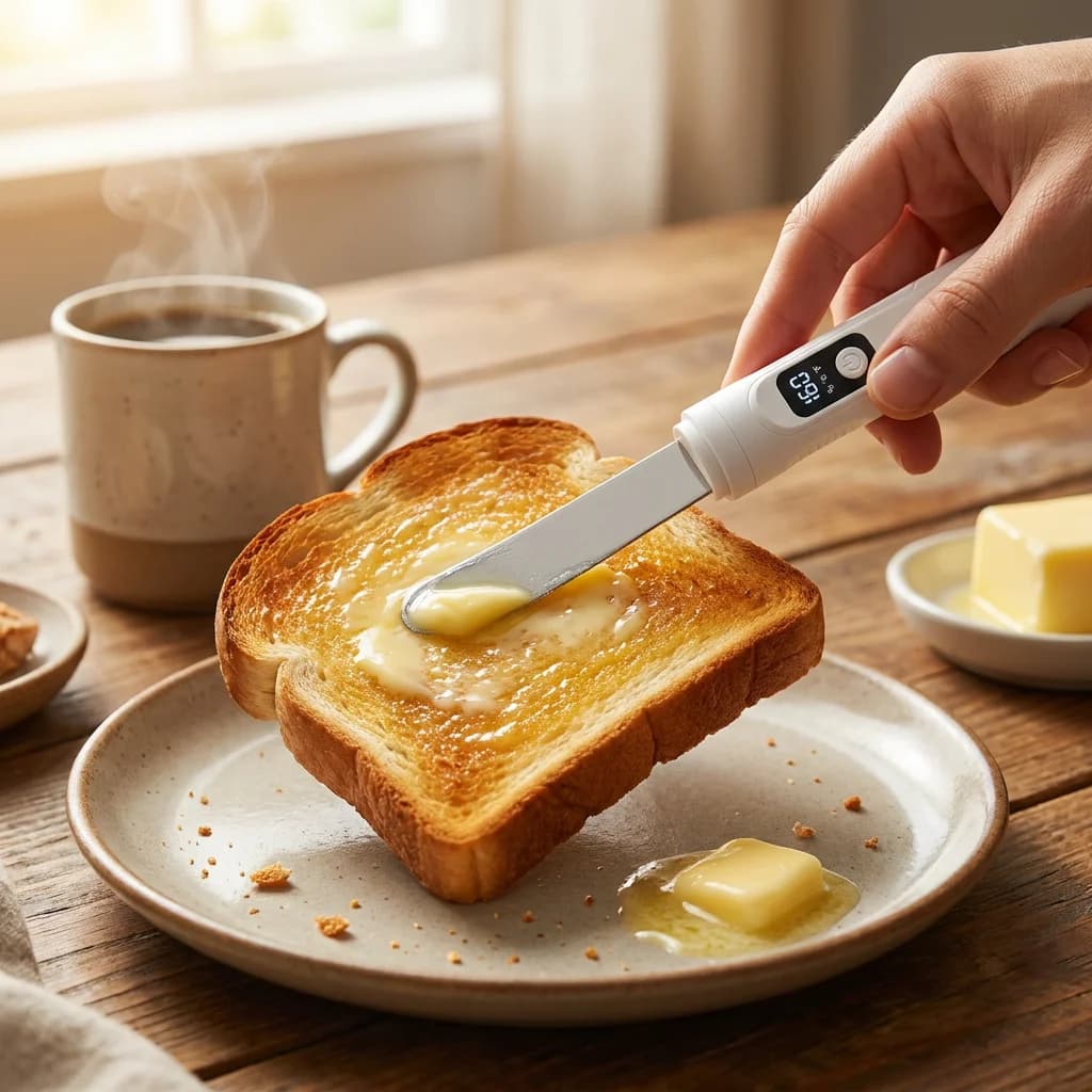 Heated Spreader Stainless Steel Warming Butter Knife for Butter, Cheese, Honey, Peanut Butter, Kitchen Gadgets