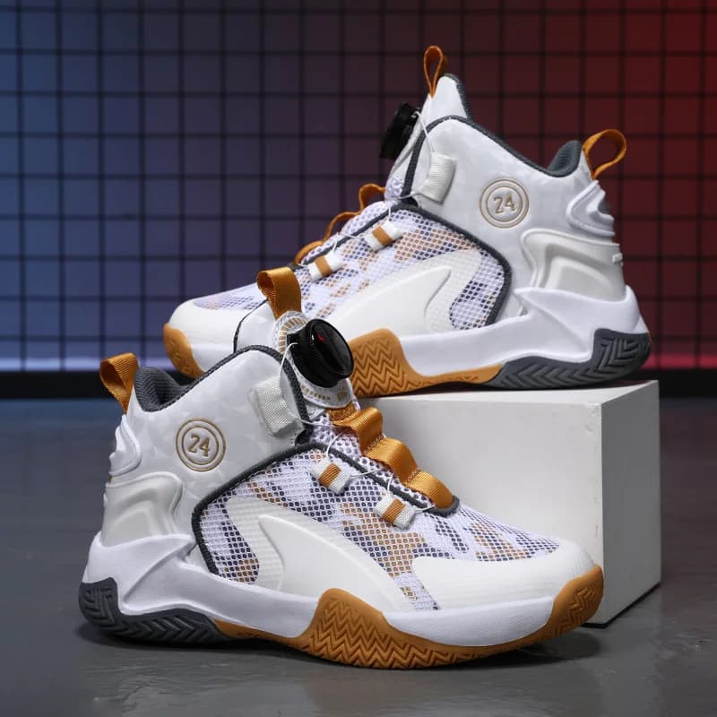 Scarpe da basket per bambini, sneakers antiscivolo per ragazzi, scarpe da allenamento per bambini, scarpe sportive da esterno per bambini