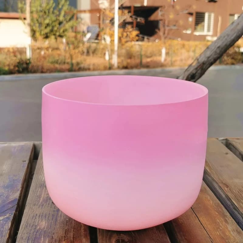 Natural Sound Bath Crystal Musical Bowl Frosted Quartz Crystal Singing Bowl