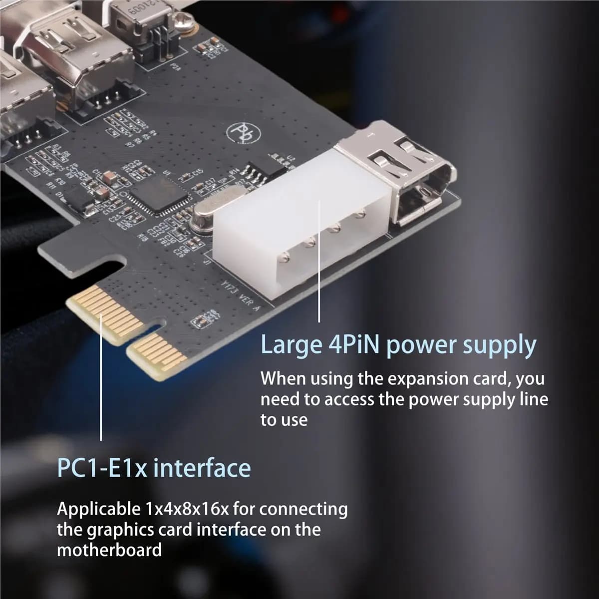 plplp PCI-E 1X 1394 4 Port DV HD Video Capture Card Firewire Card 800/400/200/100Mbps Supports Hot-Swapping for Desktop