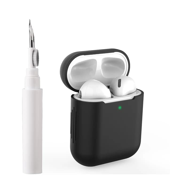 Custodia in silicone per AirPods 1 2 con set di pulizia Cover per auricolari wireless per Apple AirPods 1st 2nd Custodie Accessori per cuffie