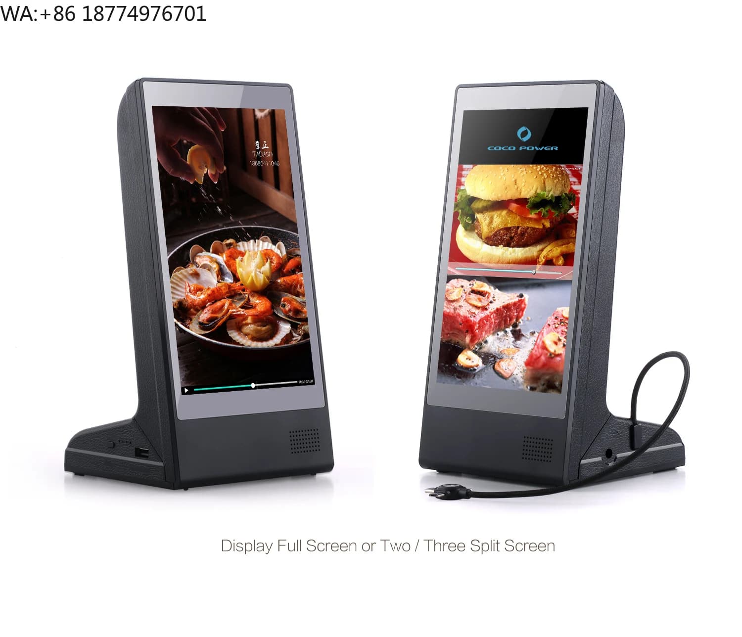 FYD-898 8-inch Digital LCD Advertising Screen with Power Bank 23200mAh