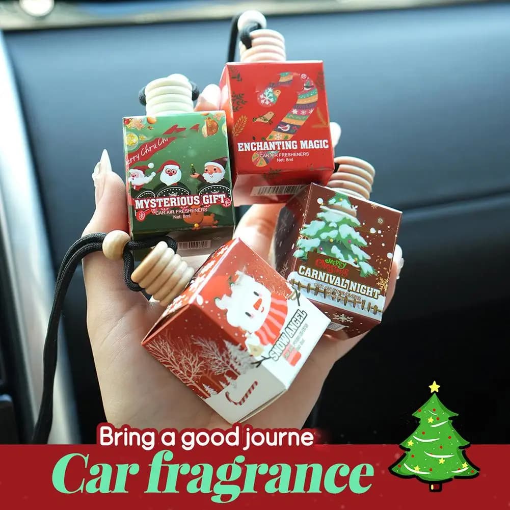 New Creative Christmas Deodorant For Car Pendant Fragrance Perfume Deodorant For Car Long-Term Air Refreshing Oil Interior B2U5