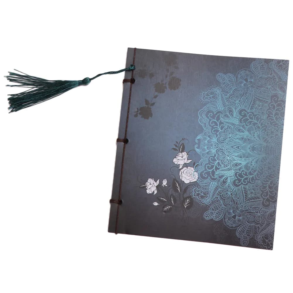 Vintage Antique Ancient Thread-bound Tassel Diary Chinese Style School Sketchbook Notebook Notepad Sketch Blank Journal