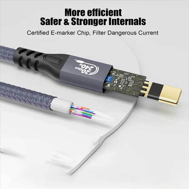 Cavo di prolunga USB M05K Cavo 4K Tipo-C Estensione maschio-femmina Ultra HD 20Gbps 240W Linea di trasmissione dati HD rapida
