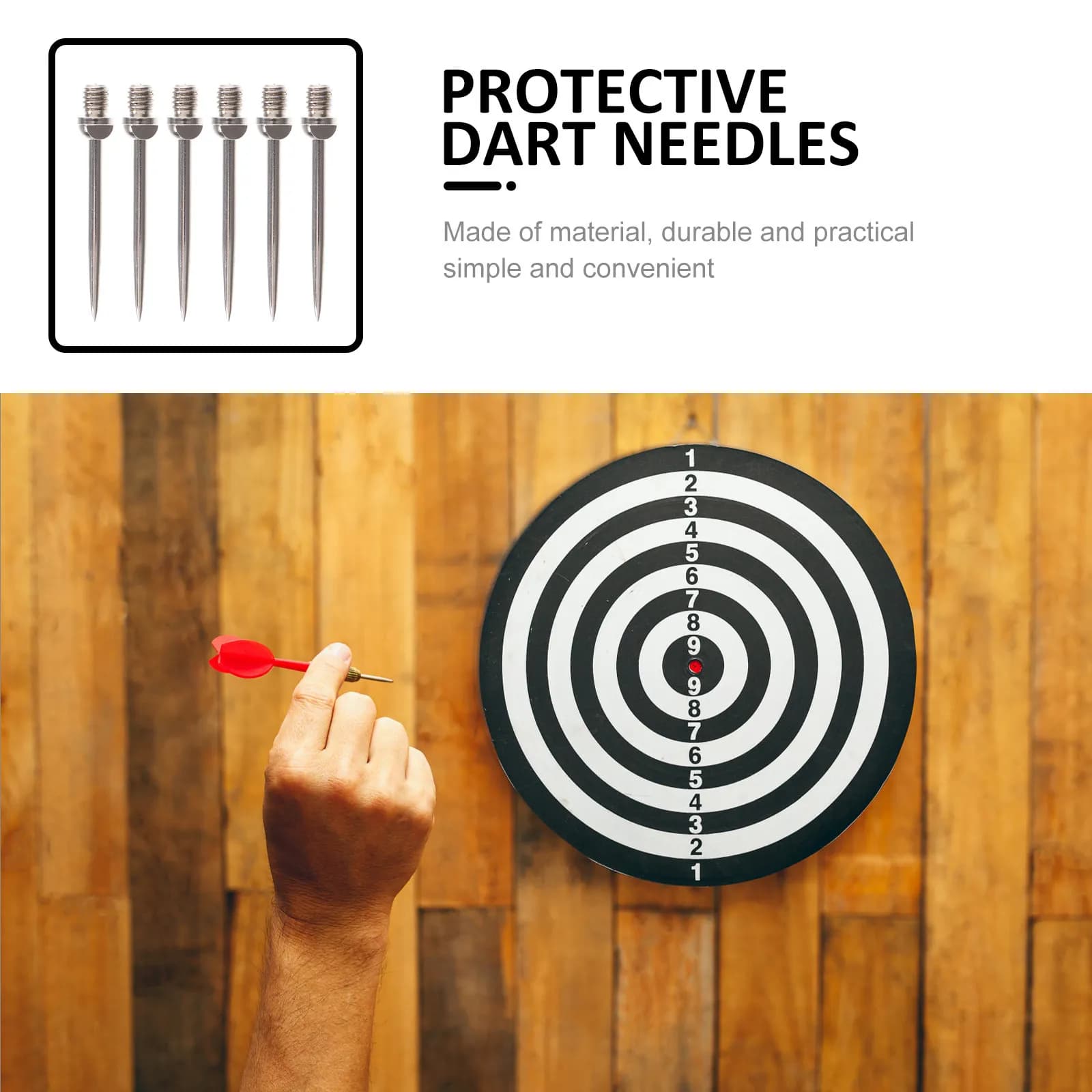 6 punte per freccette resistenti, professionali e antiusura, a forma di ago, portatili, per sport