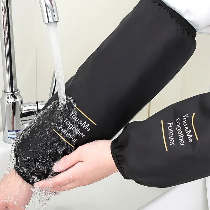 1pair Waterproof Oil Proof Sleeves for Kitchen Work Adult Arm Protectors for Cooking Cleaning Painting Home Office