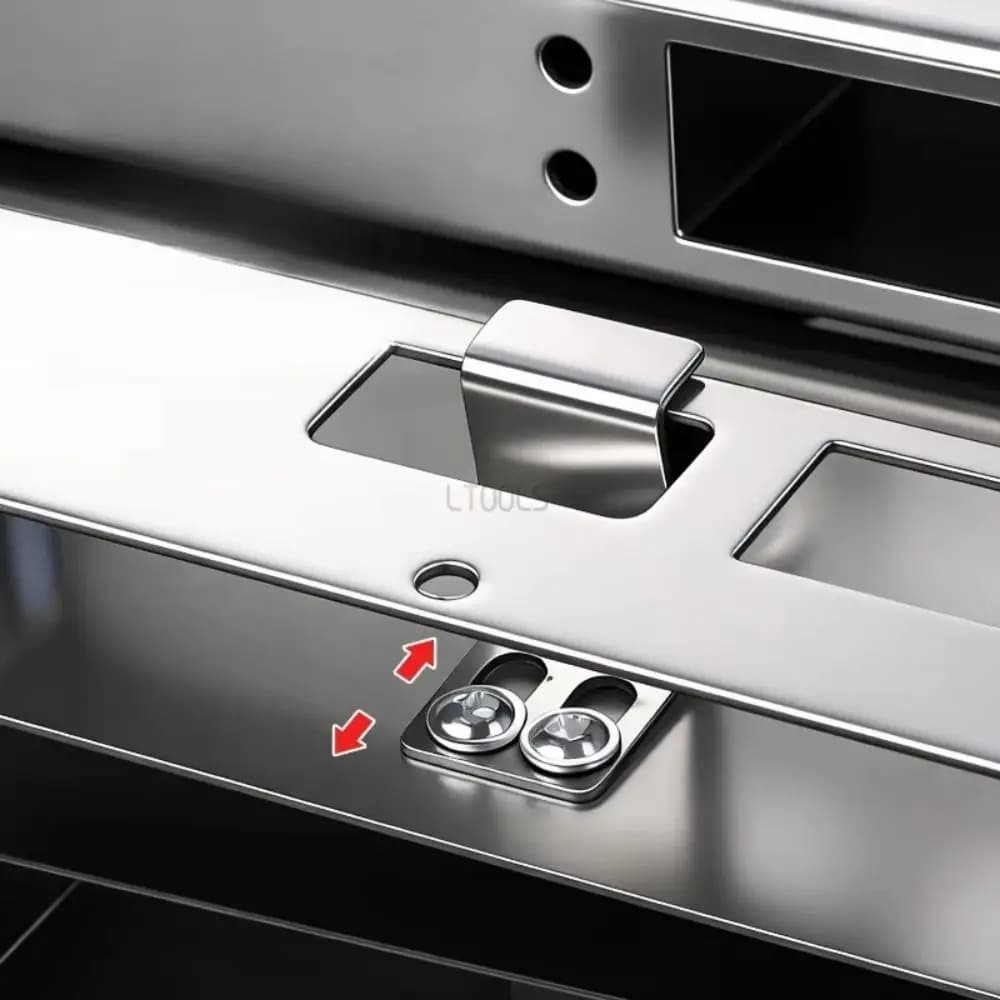 Cassetta di Sicurezza in Acciaio Inox con Apertura Bilaterale Simmetrica, Scatole di Montaggio con Spaziatura Regolabile, Cassetta per Serratura Intelligente